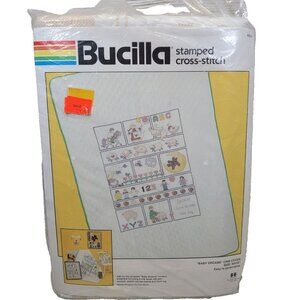 Bucilla Baby Dreams Crib Cover Stamped Cross Stitch Kit 40006 Blanket‎ Vtg